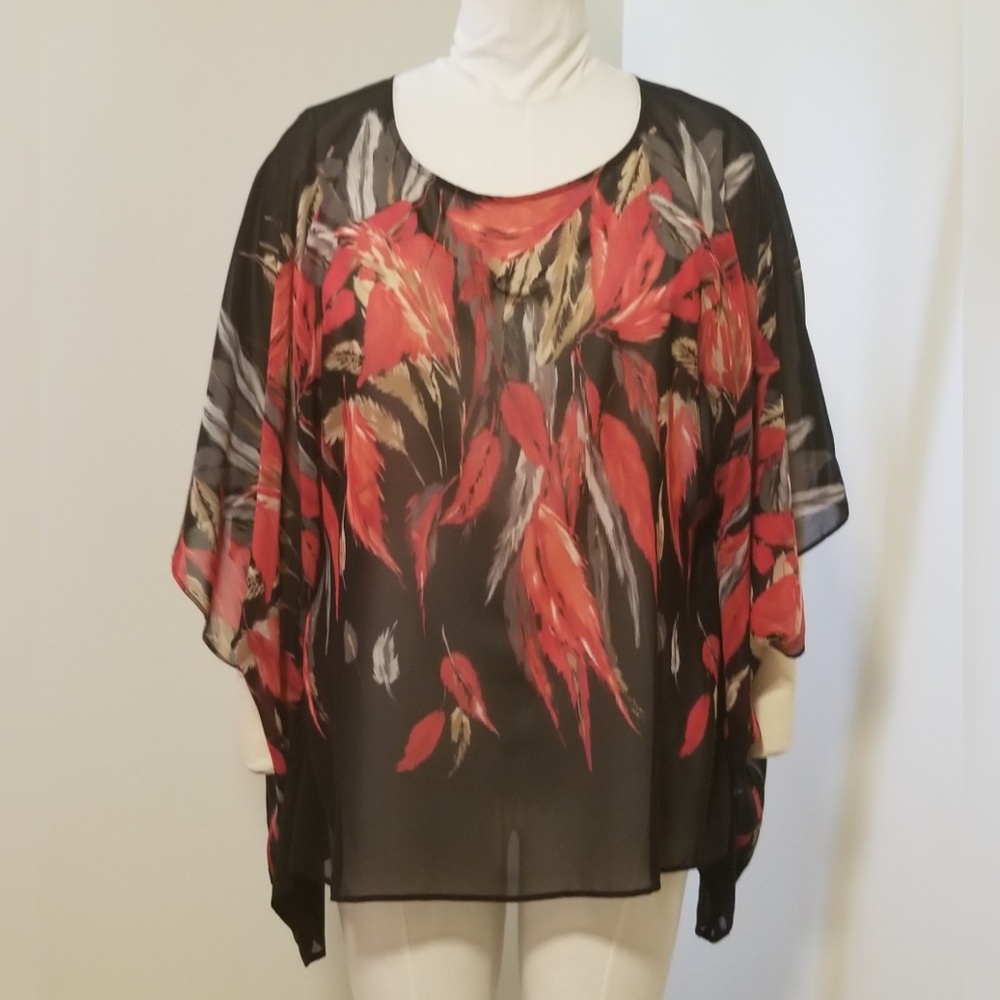 Susan Graver woven scarf top